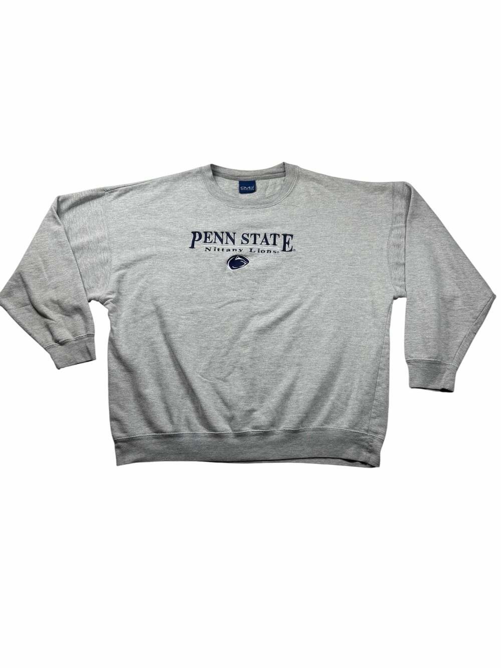 Penn State Nittany Lions Sweatshirt Mens 2XL Gray Embroidered Crewneck OVB